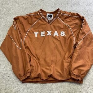 Vintage 58 Sports University of Texas XL Fleece Lined Pullover Windbreaker